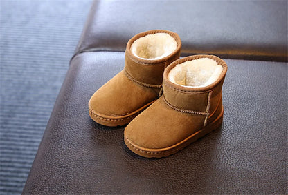 Kids Winter Slippers - Luxury Fur Lined Non-Slip Indoor Boots for Boys & Girls