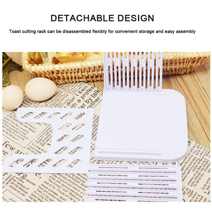 Toast Bread Slicer Stand Adjustable Plastic Bread Cutting Tools DIY Foldable Toast Loaf Slicing Machine Kitchen Bread Gadgets