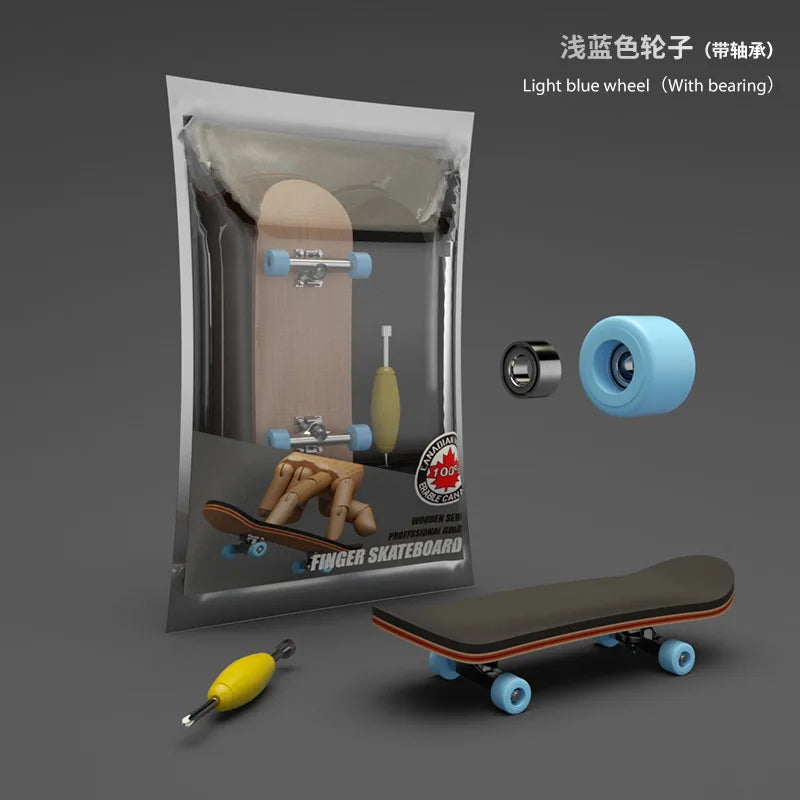 Professional Maple Finger Skateboard Wooden Fingerboard Wheels With Bearings Novelty Gifts Adults Children Cool Stuff Fun Toys