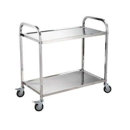 Stainless Steel Cart with Thickened Three Layers- Kitchen Utility Cart for Serving  Collecting Dishes Multi-functional Trolley