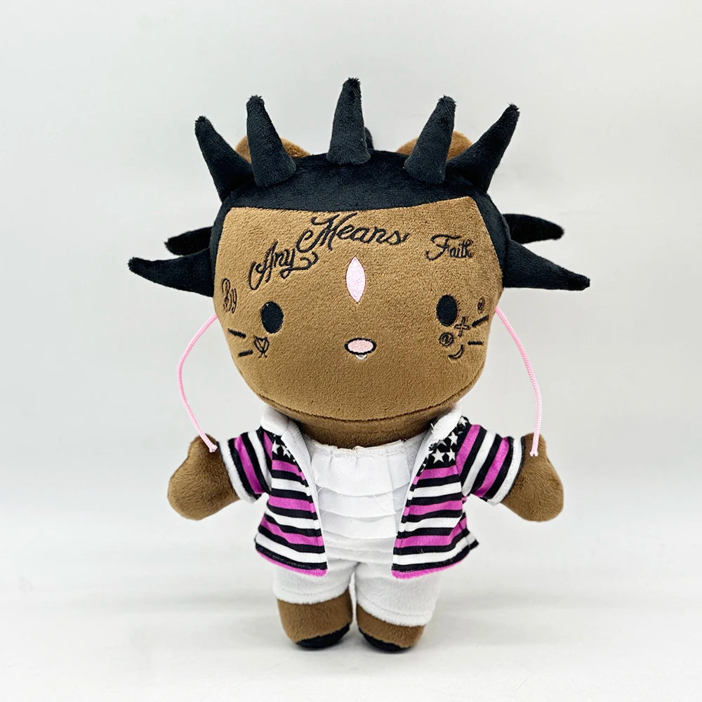 New Hello Kitty Ken Carson Rapper Trippie Taylors Plush Toy Doll with Clothes Stuffed Soft Plush Toys Fans Collect Gifts