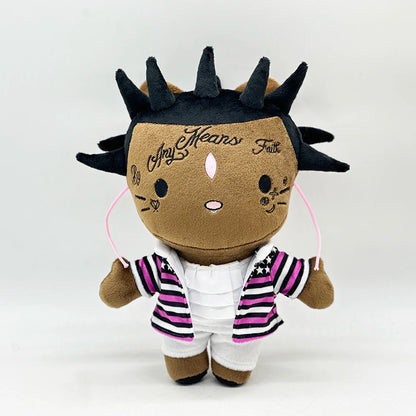 New Hello Kitty Ken Carson Rapper Trippie Taylors Plush Toy Doll with Clothes Stuffed Soft Plush Toys Fans Collect Gifts