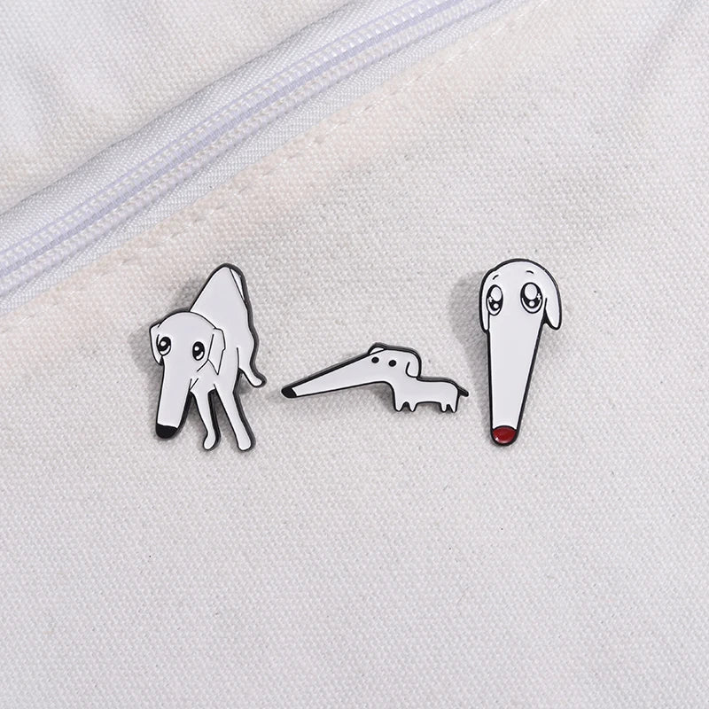 Cute Proboscis Dog Enamel Pins Custom Let Me Do It For You Brooch Lapel Badges Cartoon Animal Pet Jewelry Gift For Dog Lovers