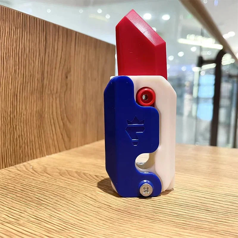 3D Printing Gravity Knife Toy Cub Jumping Small Radish Knife Fidget Toys Decompression Push Card Small Carrot Knife
