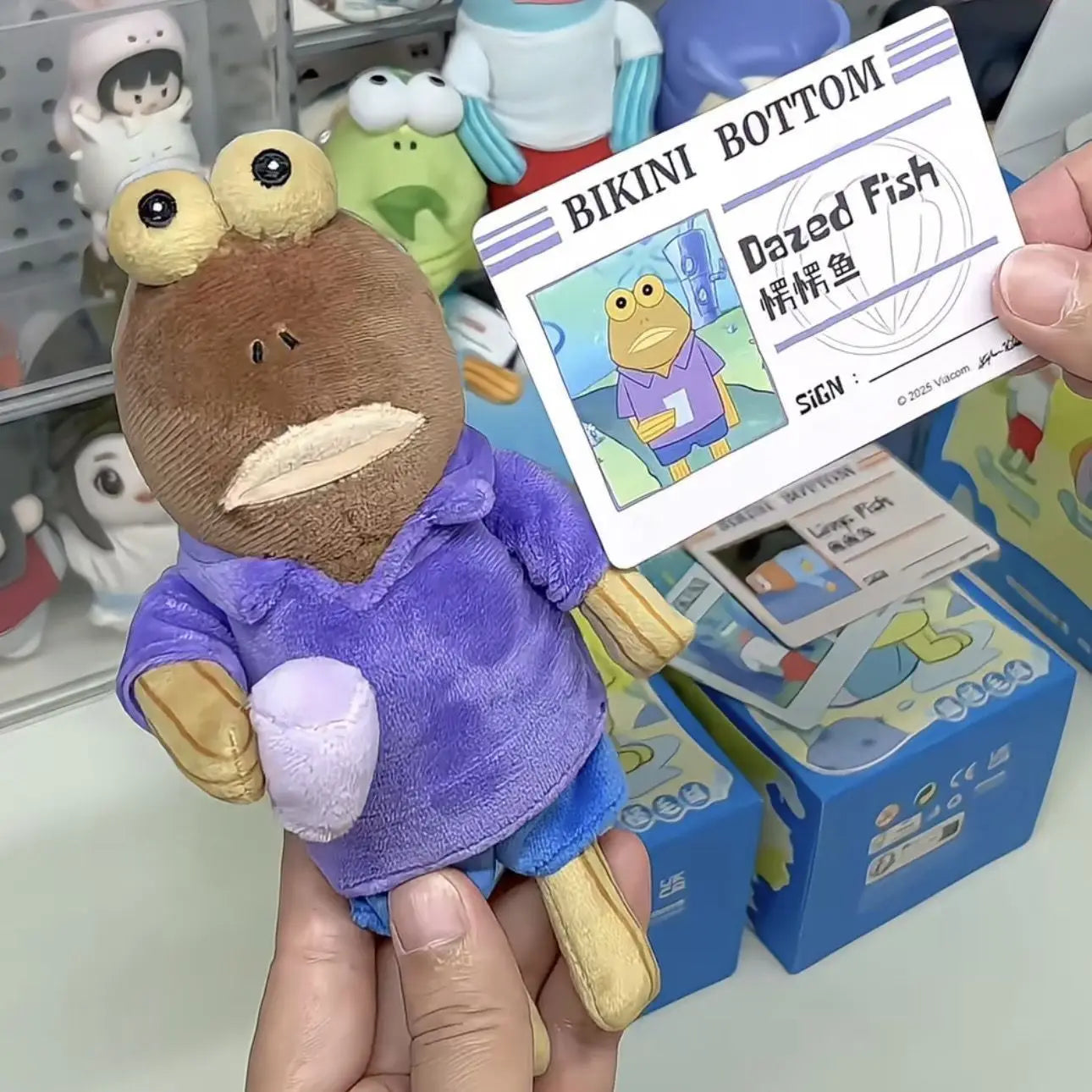 New Potdemiel keychain, SpongeBob SquarePants, residents of Bizarre Castle, silly fish, funny plush pendant, holiday gift