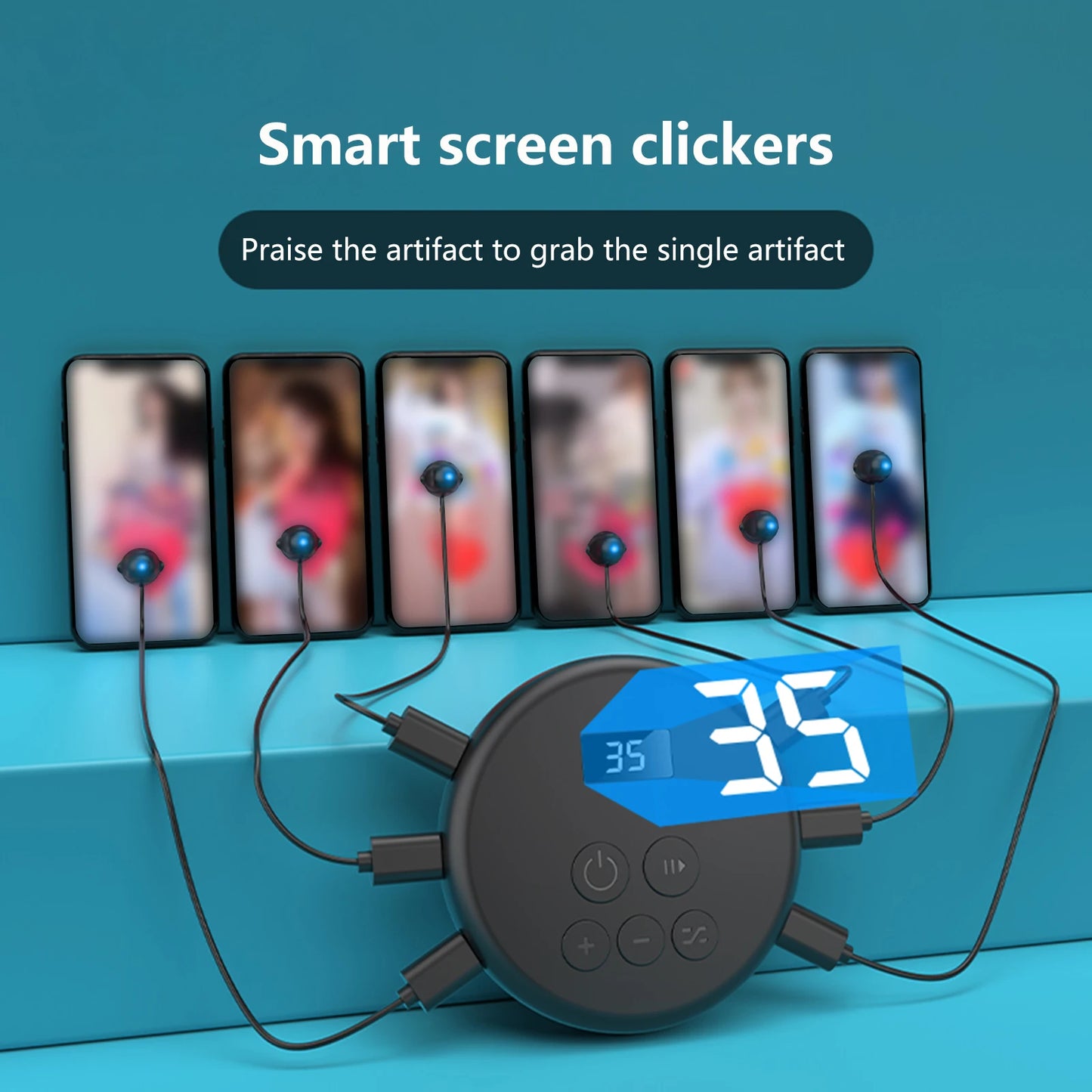 Universal Mobile Phone Screen Auto-clicker Device Physical Simulation Finger Click Game Tiktok Continuous Click for Smartphone L