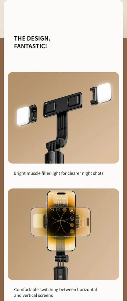 Ultra Long 1700mm Selfie Stick with Bluetooth Remote Portable Phone Holder And Fill Light Tripod Stand for Live Broadcasts