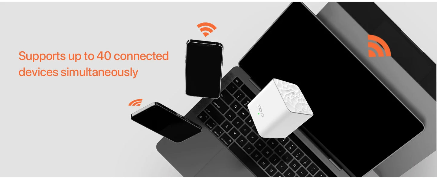 Tenda Nova Mesh WiFi System (MW3)-Up to 2000 sq.ft Whole Home Coverage Replaces Wi-Fi Router Extender Single Easy Step via APP