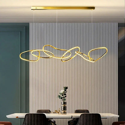 Modern Simplicity Circle LED Pendant Lights for Dining Living Home Decor Hanging Ring Chandelier Lamp Fixture
