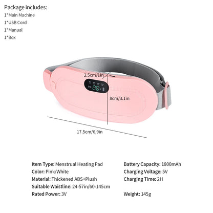 Damen-Menstruations-Heizkissen, warmer Palast-Gürtel, lindert Menstruationsbeschwerden, heiße Kompresse, Massagegerät, Gebärmutter, Erkältung, Dysmenorrhoe, Linderungsgürtel