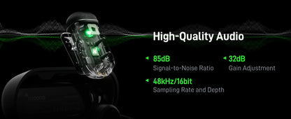 MAONO Wave T1 mini Wireless Lavalier Microphone Mini Lapel Mic for iPhone Android PC AI Noise Cancellation for Video Recording