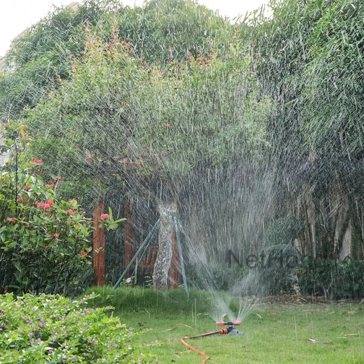 360° Water Sprinkler Lawn Irrigation Automatic Rotating For Garden Watering UK