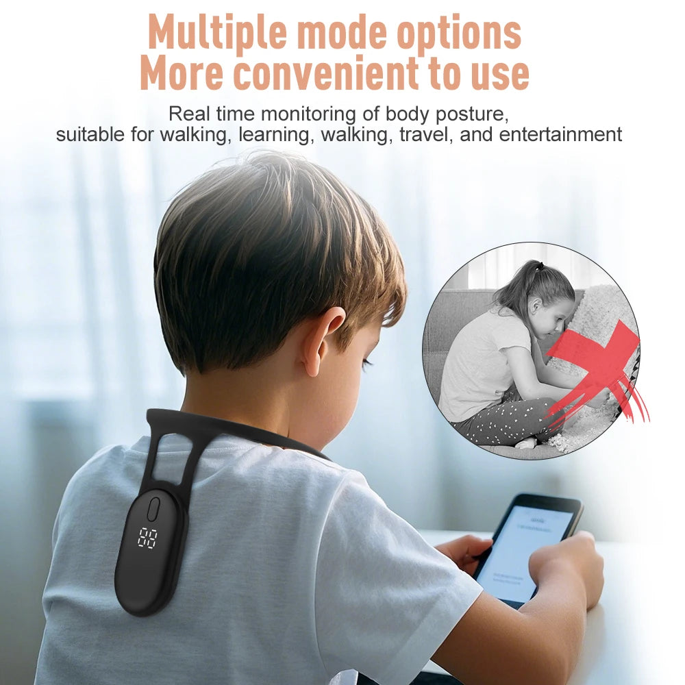 Smart Posture Trainer Back Straightener with Vibration Reminder for Adults Kids Real-Time Monitoring Wearable Sensor