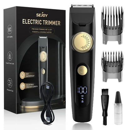 Sejoy Professional Electric Hair Clippers Men Cordless Hair Trimmer Rechargeable LED Display IPX7 Hair Cutting Machine
