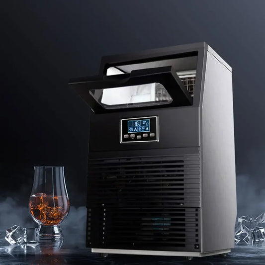 Fully Automatic Cubic Ice Maker, Water Inlet Brake Ice Maker, Desktop Commercial Mini Device