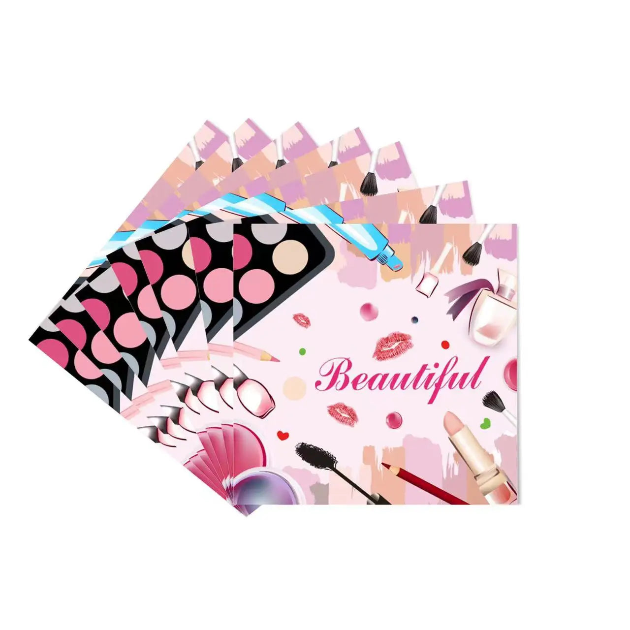 Cosmetics Makeup SPA Theme Party Decoration Tableware Set Paper Cup Plate Napkins Tablecloth Wedding Event Girls Birthday Favor
