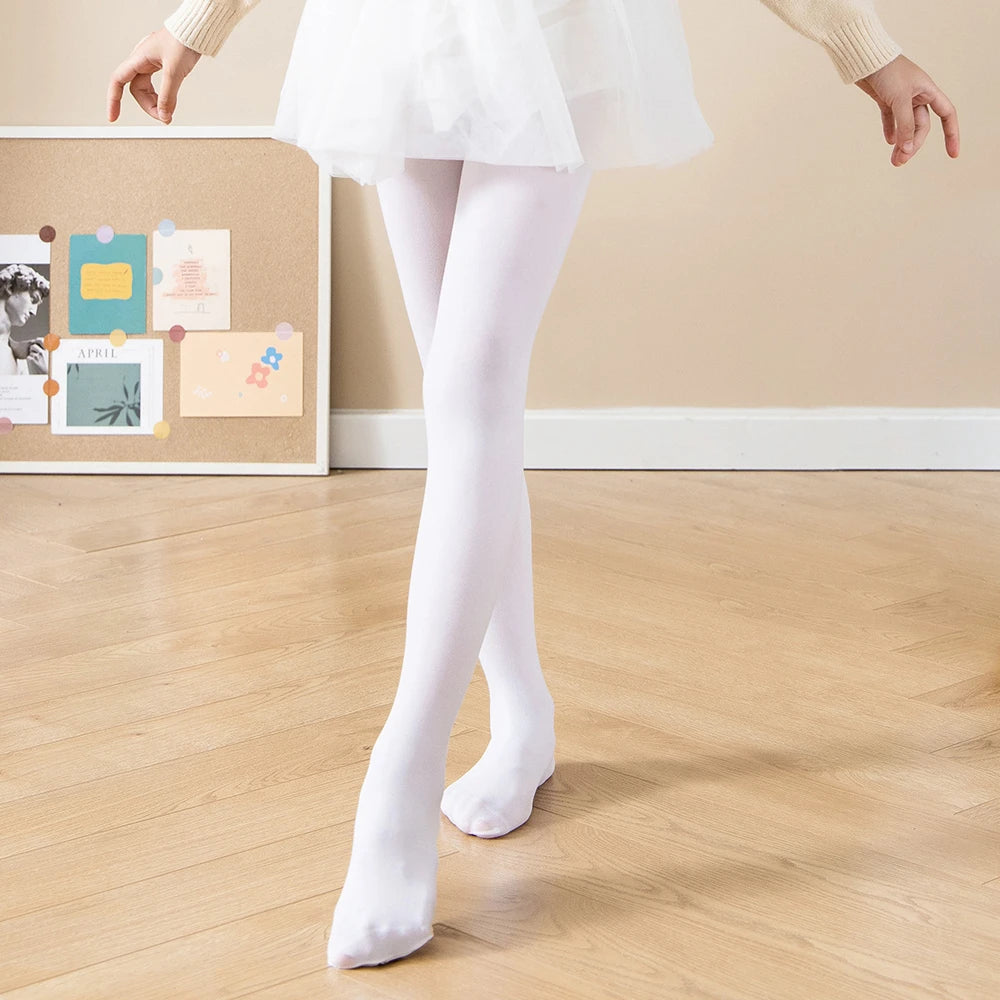 Premium Girls Ballet Dance Tights - Soft Footed Stockings for Dance, Halloween & School Uniform