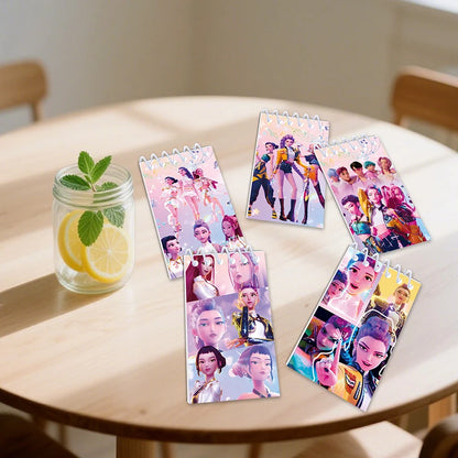 Kpop Demon Coil Notebook Anime Huntrix Book Notebook Decorative Party Gift for Guest Birthday Party Supplies Kpop Warrior