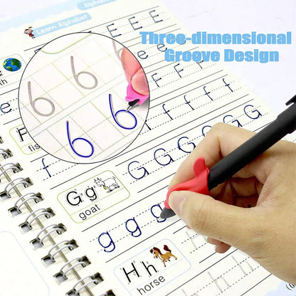 New Reusable Learning Math English 3D Calligraphy Book Drawing Copybook Numbers Education for Kids Letter Practice Toy Gifts