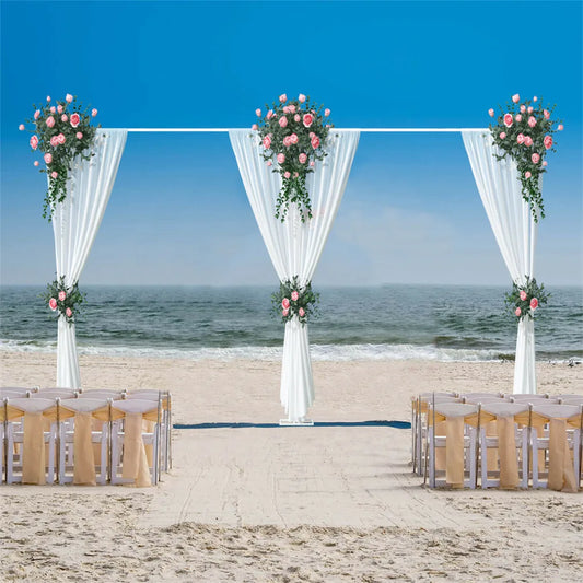 Robustes, verstellbares Hintergrundständer-Set, Vorhangrohr-Stützrahmen, Hochzeitshintergrund, 6 m x 3 m