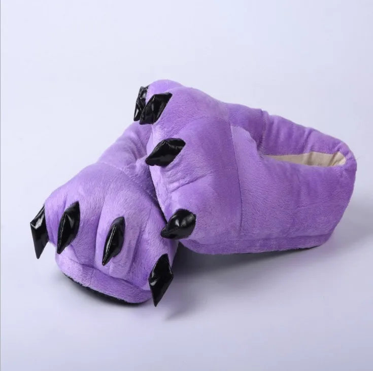Kids Dinosaur Slippers - Cozy Animal Paw House Shoes for Boys & Girls | Cartoon Stitch Design