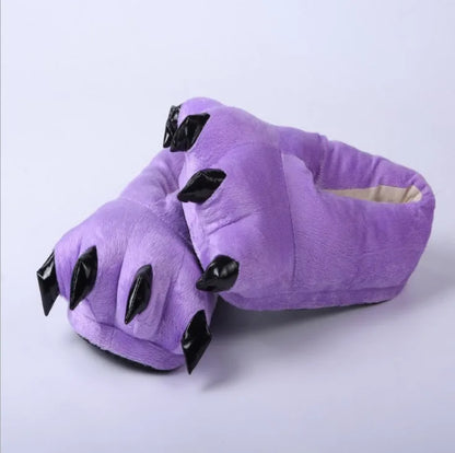 Kids Dinosaur Slippers - Cozy Animal Paw House Shoes for Boys & Girls | Cartoon Stitch Design