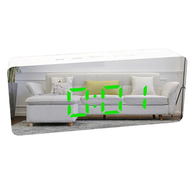Digital Alarm Clock LED Electronic Desktop Clock with Temperature for Bedroom Home Office Teens Kids