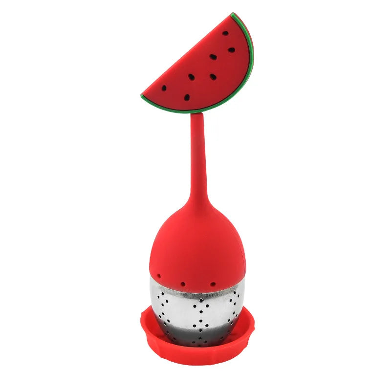 Silicone Handle Tea Infuser Stainless Steel Tea Ball Filter Teapot Cha Coffee Strainer Creative Lemon Orange Shape Spice Sieve