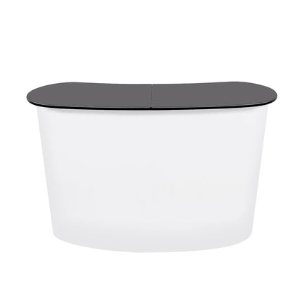 Foldable Tradeshow Table Exhibition Countertop Podium Promotion Table Office Reception Desk School Lecture Table