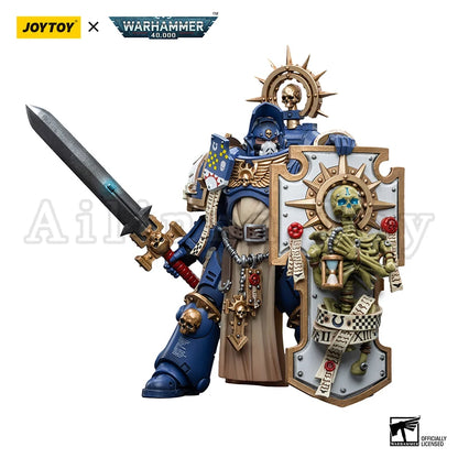 JOYTOY 1/18 Actionfigur 40K Primaris Captain mit Reliktschild und Energieschwert, Anime-Militärmodell