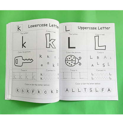 Buchstaben AZ Alphabet Phonetik Übungsheft Vorschule Englisch lernen Kindergarten Schreiben Malbuch Montessori