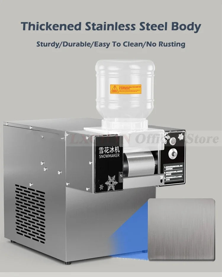 HomeWise 120KG/24H Korean Snowflake Ice Machine Commercial heavy duty Small Milk Mango Bingsu Shaver Smoothie Crusher 110V 220V