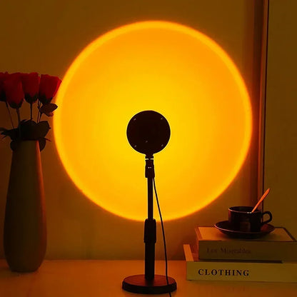 Sunset Lamp Projection Led Lights with Remote 16 Colors Night Light 360° Rotation Rainbow Lights 4 Modes Setting for Photograph