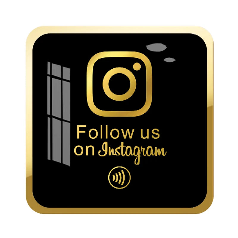 NFC Plate Plaque Acrylic Sign for Google Reviews Instagram Social Media Interaction