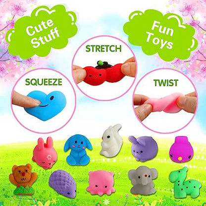 50/100PCS Kids Party Gift Squishy Toys Cute Animal Antistress Ball Squeeze Mochi Abreact Soft Sticky Stress Relief Squishy Toys