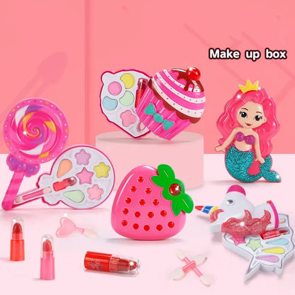 Girls Make Up Set Toys Beauty Makeup Tools Children Pretend Play Toys Safe Non Toxic Dressing Cosmetic Nail Polish Toys Gifts