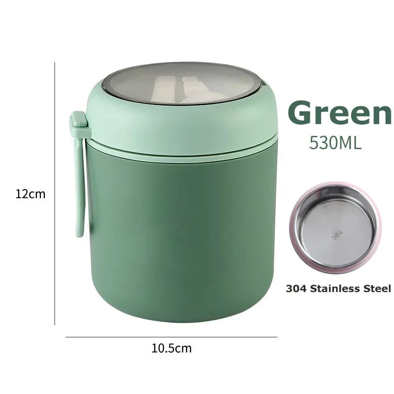 Insulated Thermal Food Jar 530ml/710ml - Stainless Steel Lunch Box for Hot & Cold Food - Kids School Thermos Container