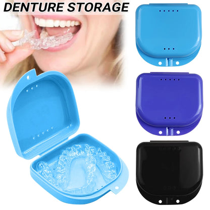3PCS Retainer Case ~ Deep Gumshield Box, Denture Mouthguard Brace Dental Storage Case