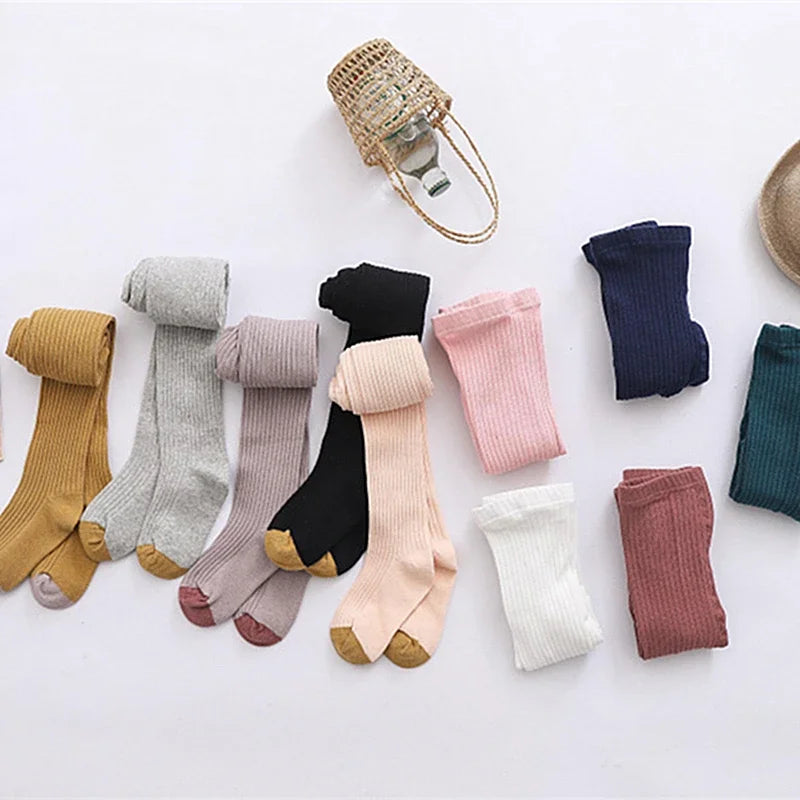 Girls Cotton Tights - Warm Winter Pantyhose for Kids Ages 1-8 Years | Premium Baby Stockings