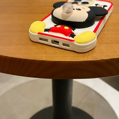 Baby pacifier Mickey Mouse Phone Case for iPhone 13 14 15 16 Pro Max 12promax DISNEY blow bubbles Soft silicone Cover Capa