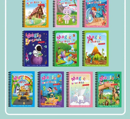 Magic Water Drawing Book for Kids Montessori Children's Reusable Coloring Book Sensory Early Educational Learning Painting Toys