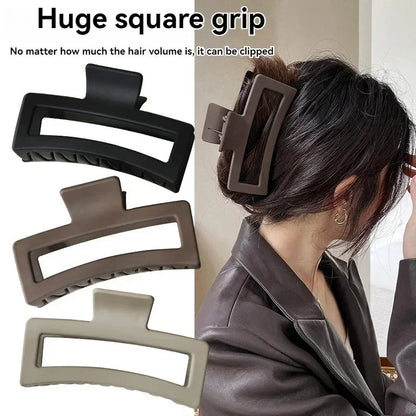 ‌4pcs Shark Jaw Hair Claw Clips | Extra-Large Non-Slip Hold for Thick Hair | Solid Color Hair Accessories Set, Ponytail Tools