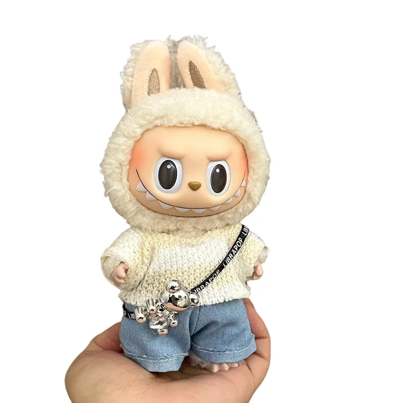 New style for Labubu 17cm doll clothes DIY accessories hat pants decoration set collection birthday gift cute children's toys