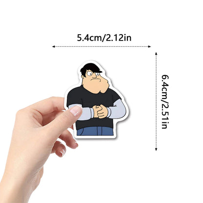 10/30/55pcs Funny Disney Anime American Dad Stickers Cartoon Kid DIY Decals Toy Skateboard Notebook Phone Case Graffiti Sticker