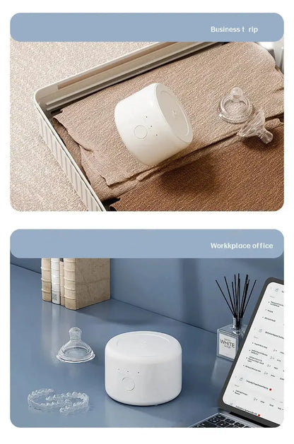 Xiaomi MIJIA Multi-function Ultrasonic Braces Cleaning Machine High Frequency Jewelry Invisible Retainer Denture Cleaner Machine