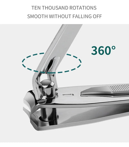 Ouriner Nail Clippers Stainless Steel Sharpest Nail Cutter Duty Curved Edge for Adult Men Women Swing Out Nail Cleaner/File