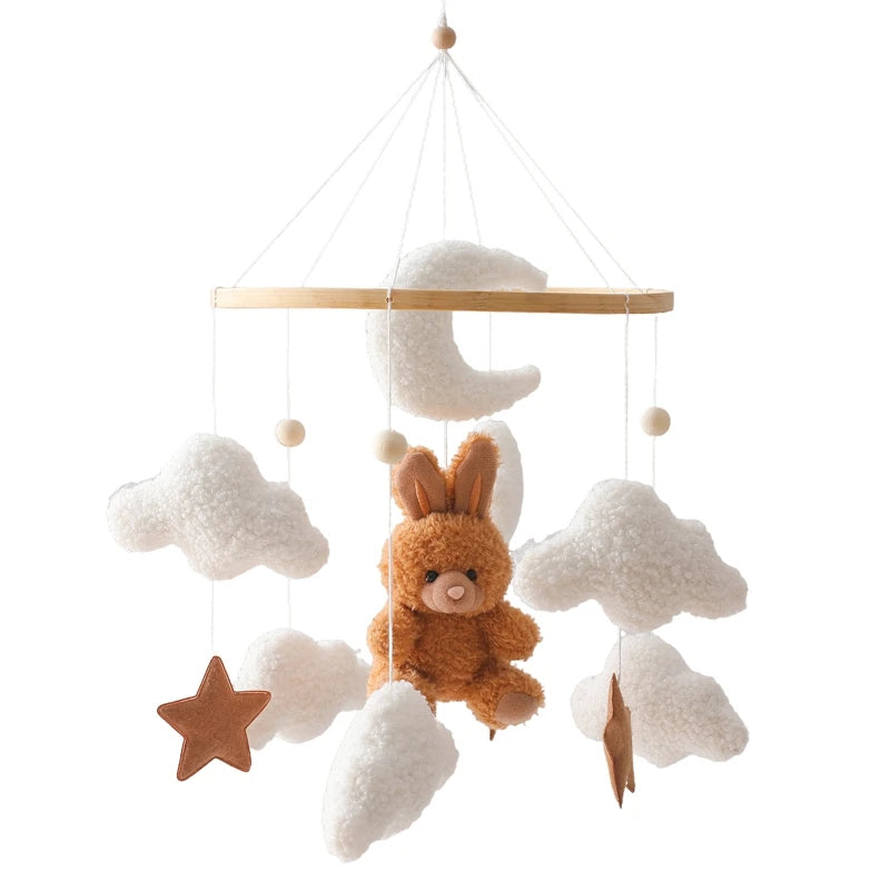 Baby Crib Mobile Bed Bell Toys Musical Rattle Educational Toys Bed Bell Newborn Mobile Bed Bell Bracket Baby Hanging Toys Holder