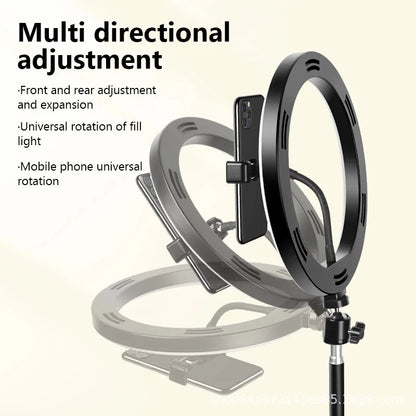 Photography Phone Ringlight Tripod Dimmable LED Ring Light With Phone Holder Selfie Fill Ring Light Lamp Video Youtube Live Cook