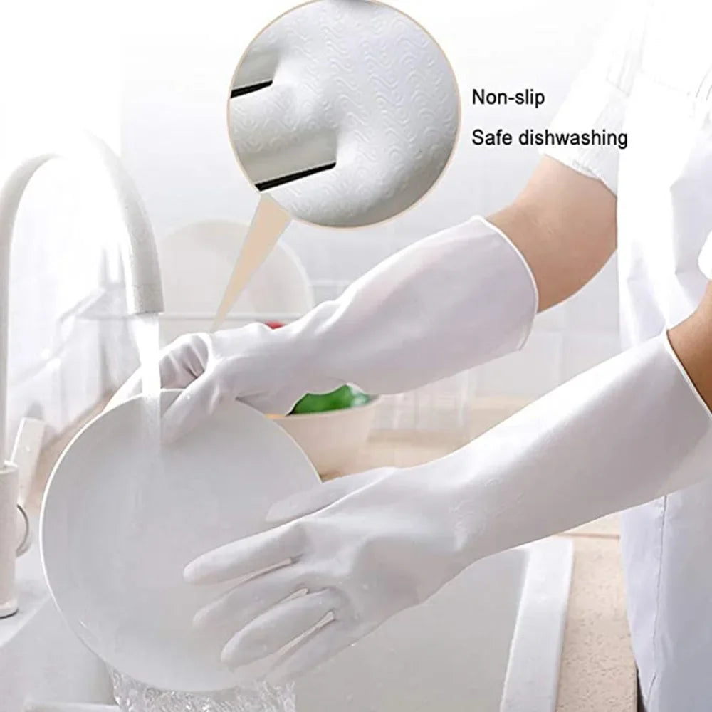 Waterproof Housework Cleaning Gloves Kitchen Cleaning Latex Laundry Dishwashing Gloves Wear Resistant Rubber Gloves