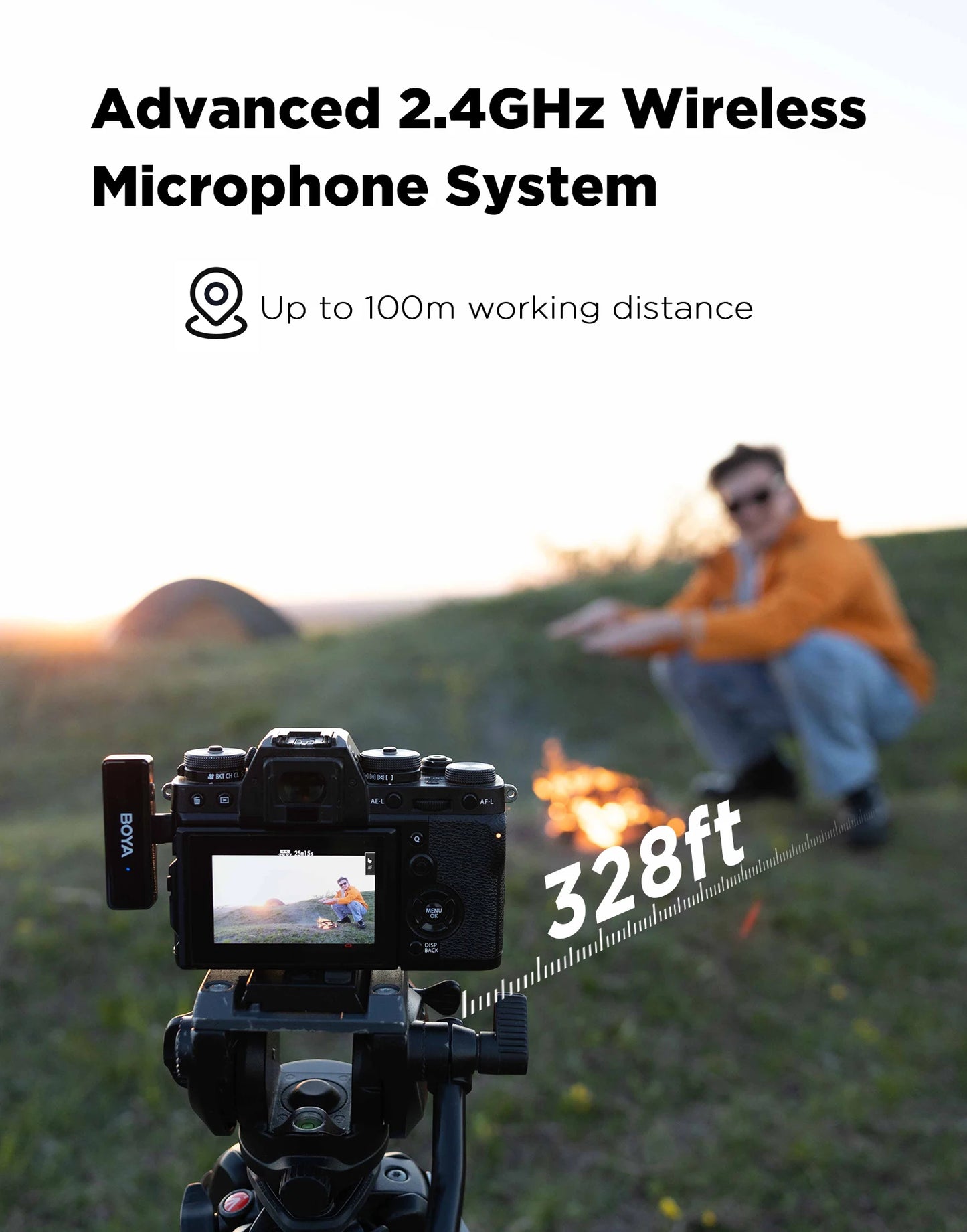 BOYA BOYALINK Wireless Lavalier Lapel Microphone for iPhone Android DSLR Camera Youtube Live Streaming Audio Recording Interview